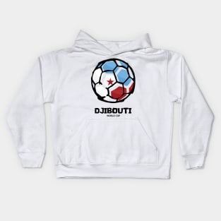 Djibouti Football Country Flag Kids Hoodie